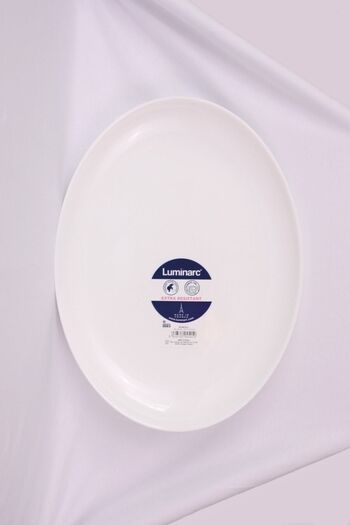 Luminarc Diwali White Boat Plate