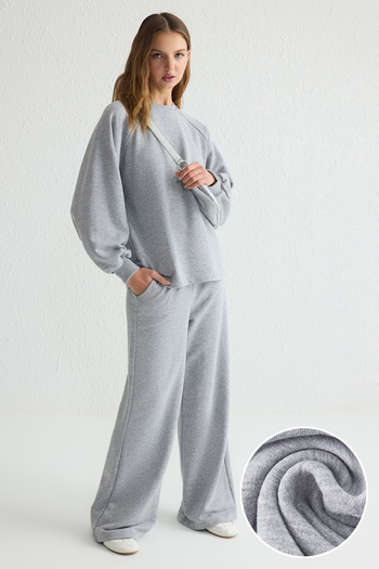 Trendyol Modest Γκρι ασημί κάτω-κορυφή στολή TCTSS25EN00002