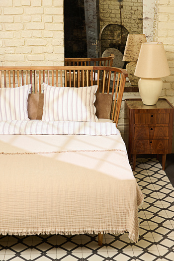 TRENDYOLMİLLA HOME Double Sided Beige Muslin Tufted Bedspread - Tphss25Cyo00000