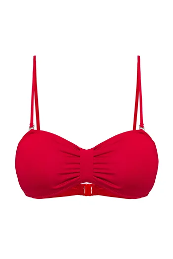 Trendyol Collection Red Strapless Draped Bikini Top Tbess25Bu00029