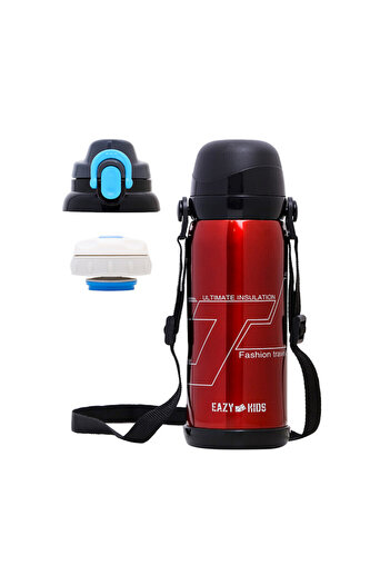 Eazy Kids Insulated School Water Bottle - Red, 800ml