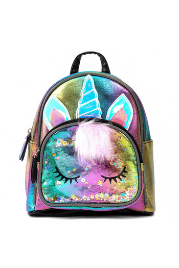 Eazy Kids - Sequin School Backpack - Unicorn Multicolor