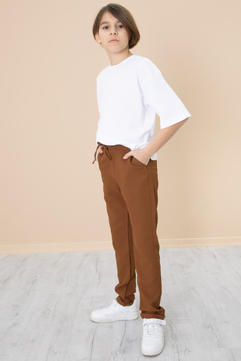 Cansın Mini Taba Duble Paça Erkek Çocuk Jogger Kumaş Pantolon 20056