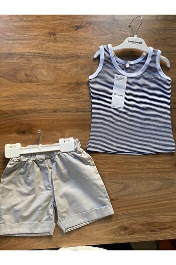 Pierre Cardin Boy's Suspender Shorts Set