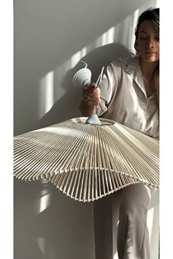 luminart LUMİNART Rustik Tarz Bohem avize Makrome avize Salon avize Yatak Odası Avize Rattan Avize