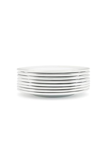 mastergold 6 Pcs Premium White Melamine Round Flat Dinner Plates ( 27.5 cm) for Serving Desserts and Meats
