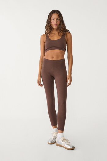 Stradivarius Cotton leggings with invisible seam