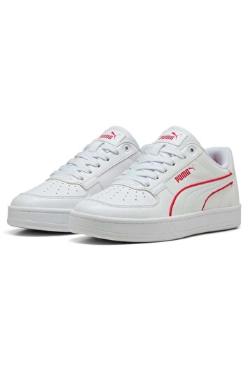 Puma 401583 Caven Piping Jr Unisex Sports Shoes White-Red