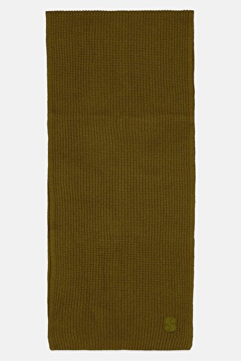 s.Oliver Women Knitted Wraps 25 x 188 cm, Olive