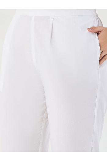 Femmella By Styli Cotton Poplin Lace Detail Top