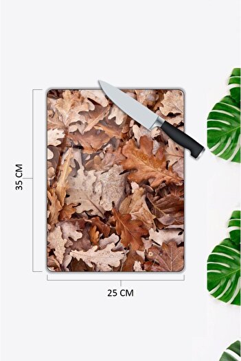 robotrend ES Leaves| Glass Cutting Board|  25 x 35 cm