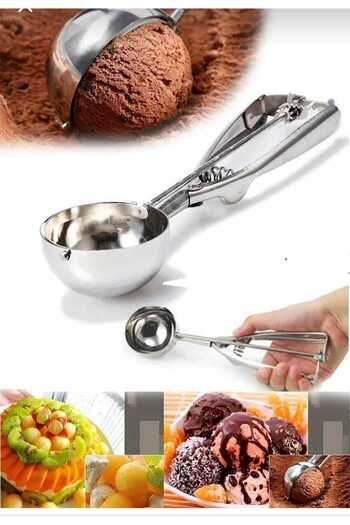 elfnur Stainless Steel Cookie Halva Ice Cream Serving Spoon