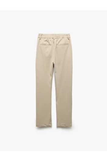 Koton Regular Waist Pocket Detailed Buttoned Chino Trousers
