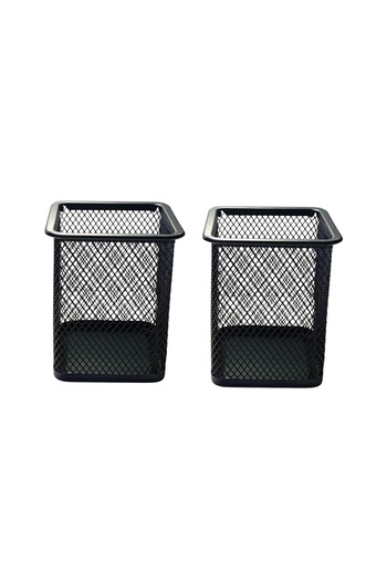 Linea Linear Black Cornered Metal Nether (Two Pieces)