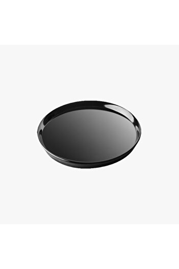 HIC Melamine Round Serving Plate Black Color Size 33 cm