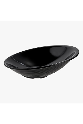 HIC Melamine Serving Bowl Black Color Size 37 cm