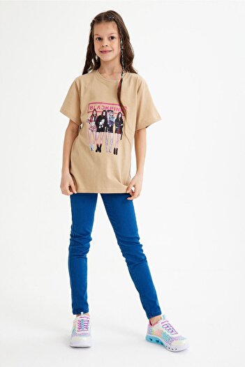 CC STORE Μαύρο ροζ εμπριμέ παιδικό μπλουζάκι 5-15 ετών