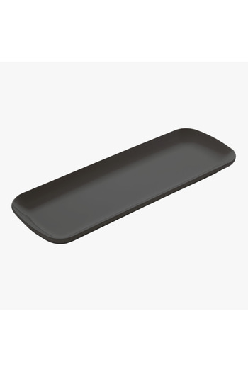 HIC Melamine Regtangular Serving Plate Black Color Size 45 cm