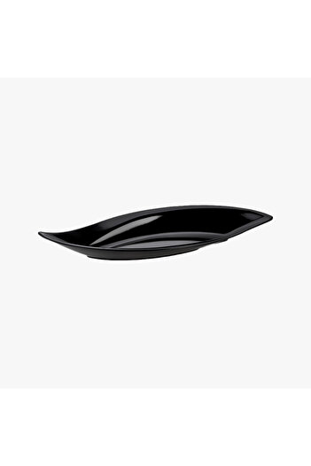 HIC Melamine Oval Serving Plate Black Color Size 40 cm