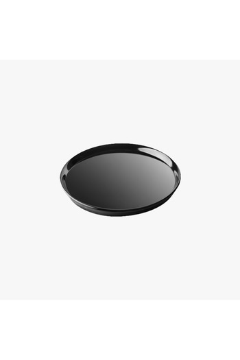 HIC Melamine Round Serving Plate Black Color Size 31 cm