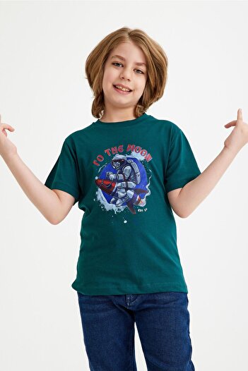 CC STORE Astronaut Printed Children's T-Shirt for Ages 5-15