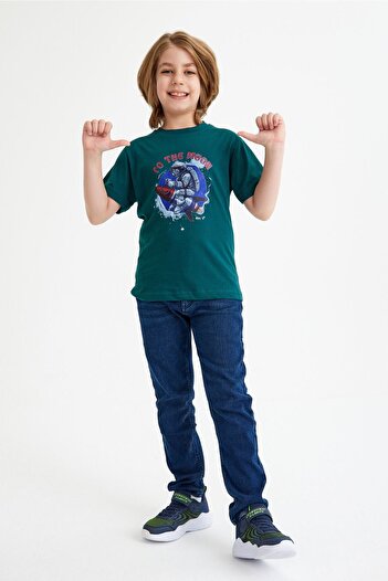 CC STORE Astronaut Printed Children's T-Shirt for Ages 5-15