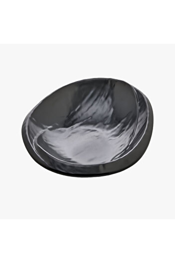 HIC Melamine Serving Bowl Black Color Size 34 cm
