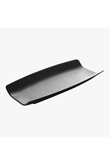 HIC Melamine Regtangular Serving Plate Black Color Size 33 cm