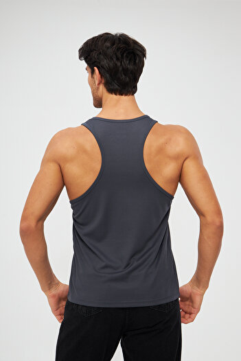 Moda Işık Men's Athlete Printed Athlete - Anthracite Color