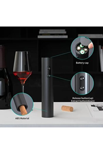 Cutyshoes Black Set of 5 Electric Wine Openers