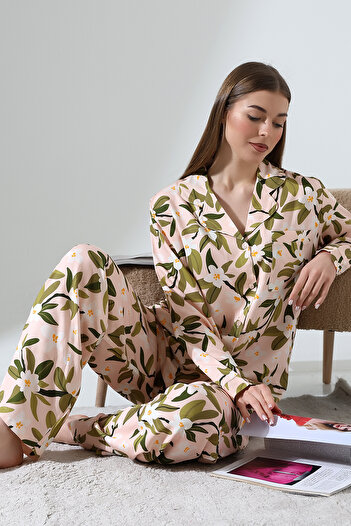LİKAPA LİKAPASHOP VİSKON UZUN KOL PİJAMA TAKIMI