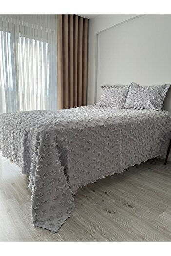 MİRATELİER Scandinavian Double Tasseled Bedspread