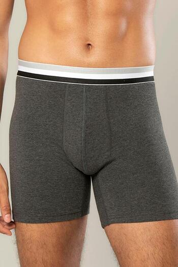 ERDEM İÇ GİYİM Erdem Anthracite Cotton Elastane Long Boxer 1415