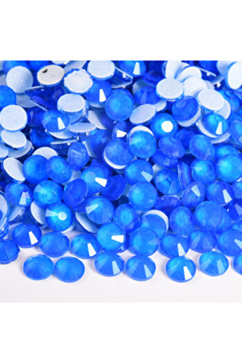 Gymo Premium Quality Hotfix Crystal Stone - Επίπεδο σίδερο, SS16 (3,8-4mm), Μπλε νέον, 720 τμχ