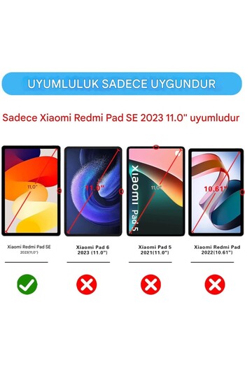 UnDePlus Xiaomi Redmi Pad SE 11 inch Case PU Leather Smart Case with Stand