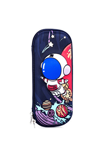 Eazy Kids 3D Astronaut Pencil Case - blue