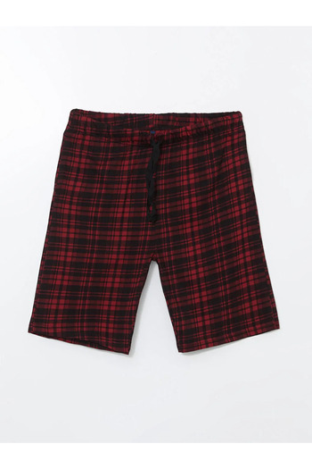 LC Waikiki Kırmızı Standart Kalıp Erkek Şortlu Pijama Takımı