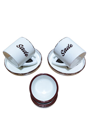 Ganita home Coffee Cup Plain Written 2 Person 100 ml Double Size