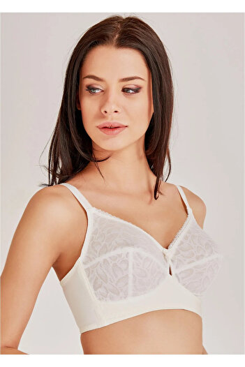 Magic Form Ecru-Broaded Soft Non-Wired Gathering Women's Bra 1718