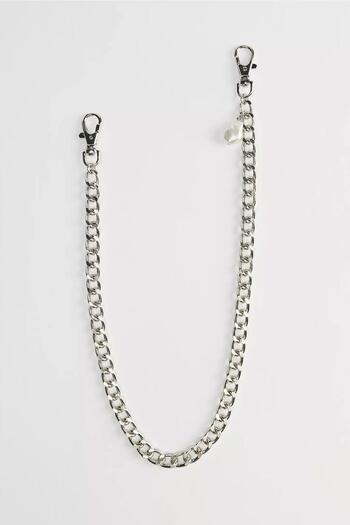 New Obsessions Pearl Decorated Thick Wallet Chain and Pantalon Accessory