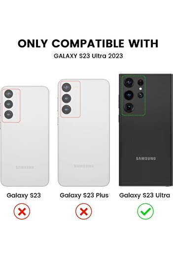 AWH for Samsung Galaxy S23 Ultra Camera Lens Protector, HD Glass Metal Screen Cover, Silver