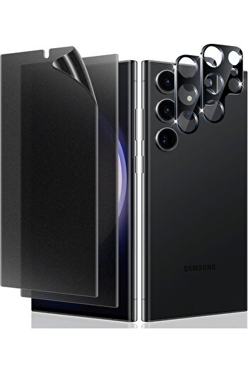 AWH [2+2 Pack] Samsung S23 Ultra Matte Privacy Screen Protector, Anti-Spy & Camera Lens Protector