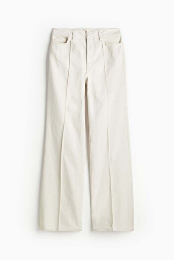 H&M Flared crease-leg twill trousers