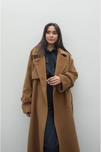 Havoş Camel Vorkuta Belted Coat