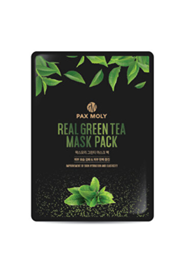 Pax Moly Pax Moly Real Green Tea Mask Pack 25 ml - Zklidňující plátěná maska ​​s extraktem ze zeleného čaje