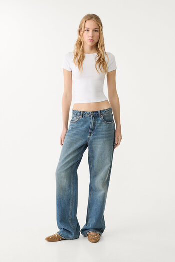 Stradivarius Slim fit basic t-shirt