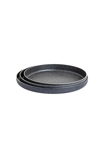 Dania 3-piece Turkish-made granite tray set