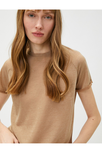 Koton T-shirt Raglan μανίκι με λαιμόκοψη
