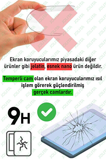 Jolita iPad Mini 8.3 Inç (7. Nesil) A17 Pro Uyumlu Temperli Ekran Koruyucu Kırılmaz Cam 2024