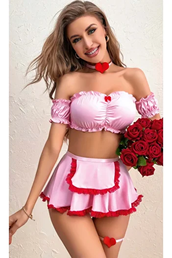 scatola di moda Women's Sexy Pink Nightgown Fantasy Costume